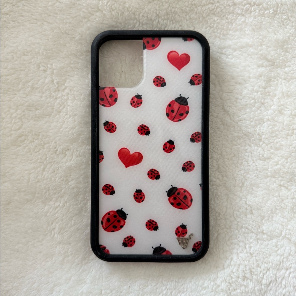 Wildflowers Ladybug Heart iPhone 11 Case - Red, Black, White